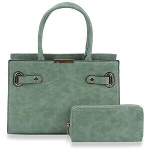 Women Fashion Handbags Wallet Tote Bag  Top Handle Satchel Purse Set 2pcs